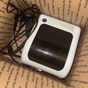 White Thermal Printer with Black Display